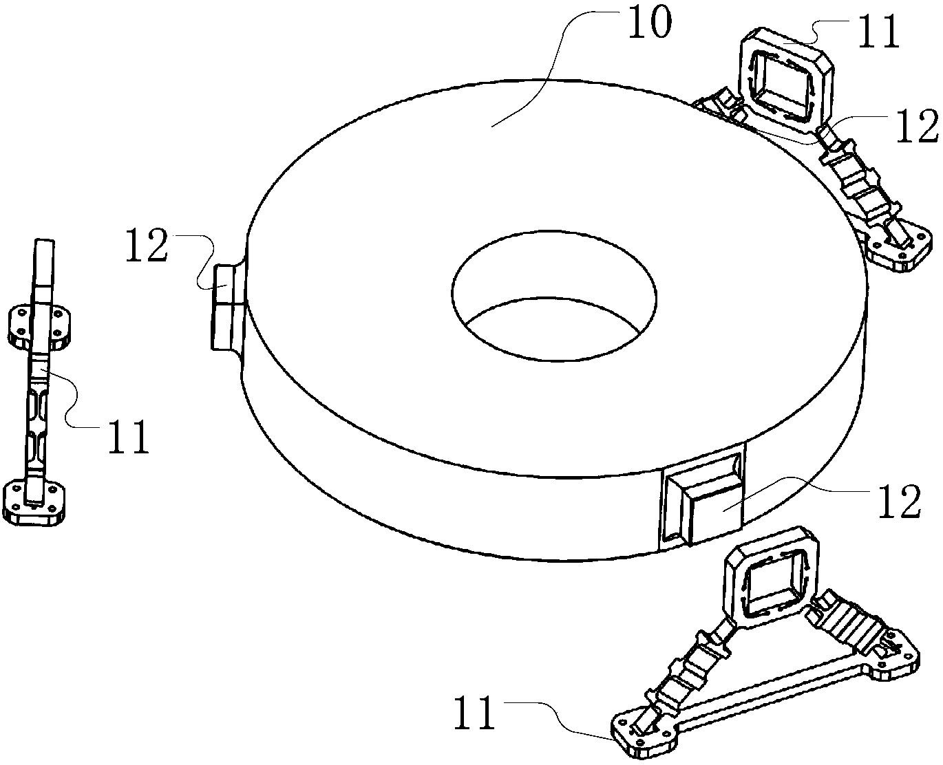 Lateral flexible supporting structure of space optical remote sensor circulator reflector