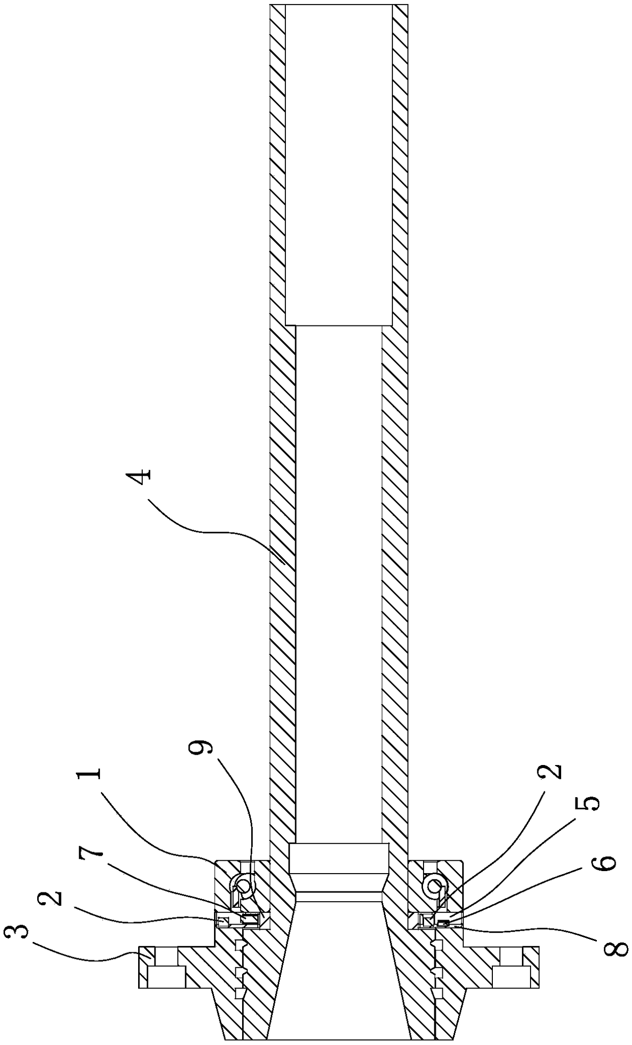 Detecting mechanism for bearing base for data outputting