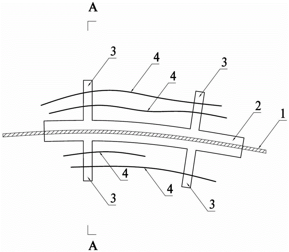 Construction method and structure for strengthening deep weak structural surface of large rock slope