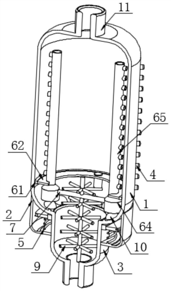 Novel quartz digestion cuvette capable of enabling reaction liquid to react thoroughly and use method of novel quartz digestion cuvette