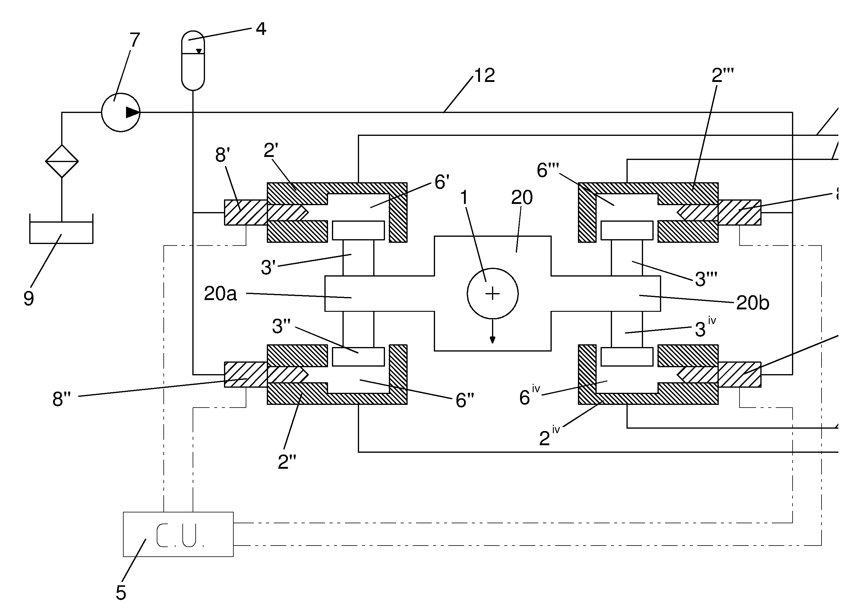 Active vibration damping system of a rolling mill