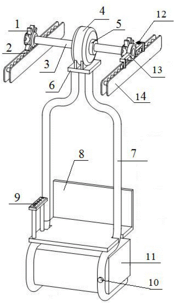 Speed controllable method and device of mine overhead mancage