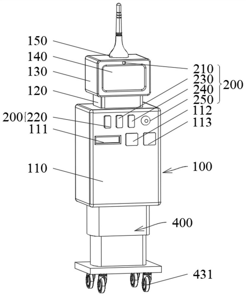 Auxiliary diagnosis and treatment device and auxiliary diagnosis and treatment method used for community clinic internal medicine department