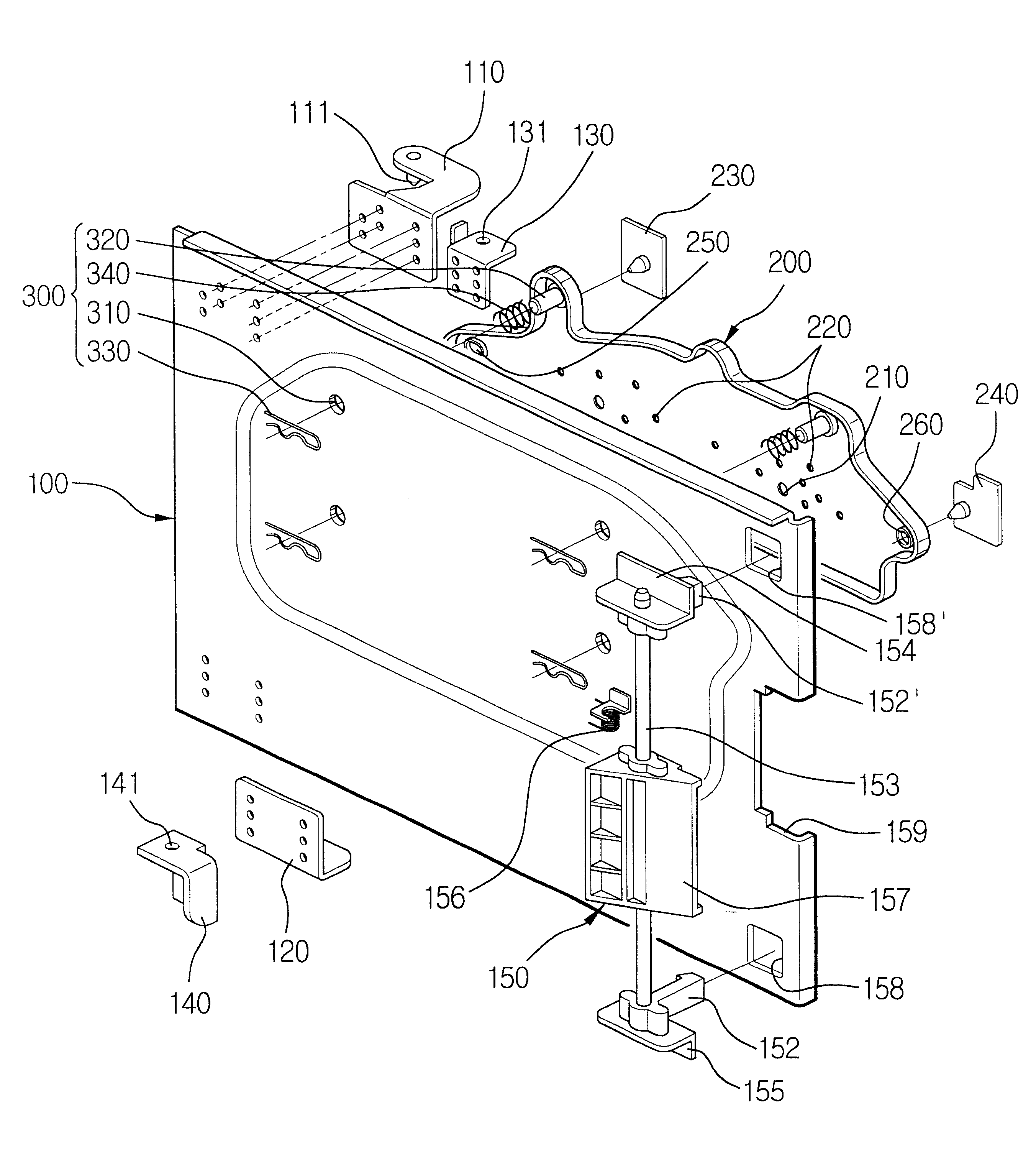 Door apparatus of an electrophotographic image printer