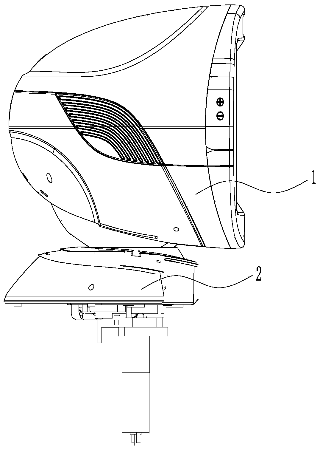 Head movement device and robot