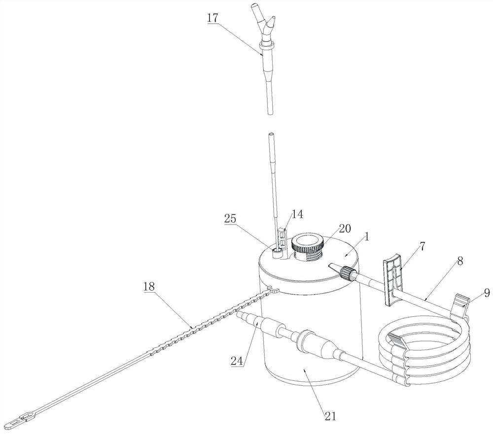 Negative-pressure-adjustable and stable-output drainage bottle