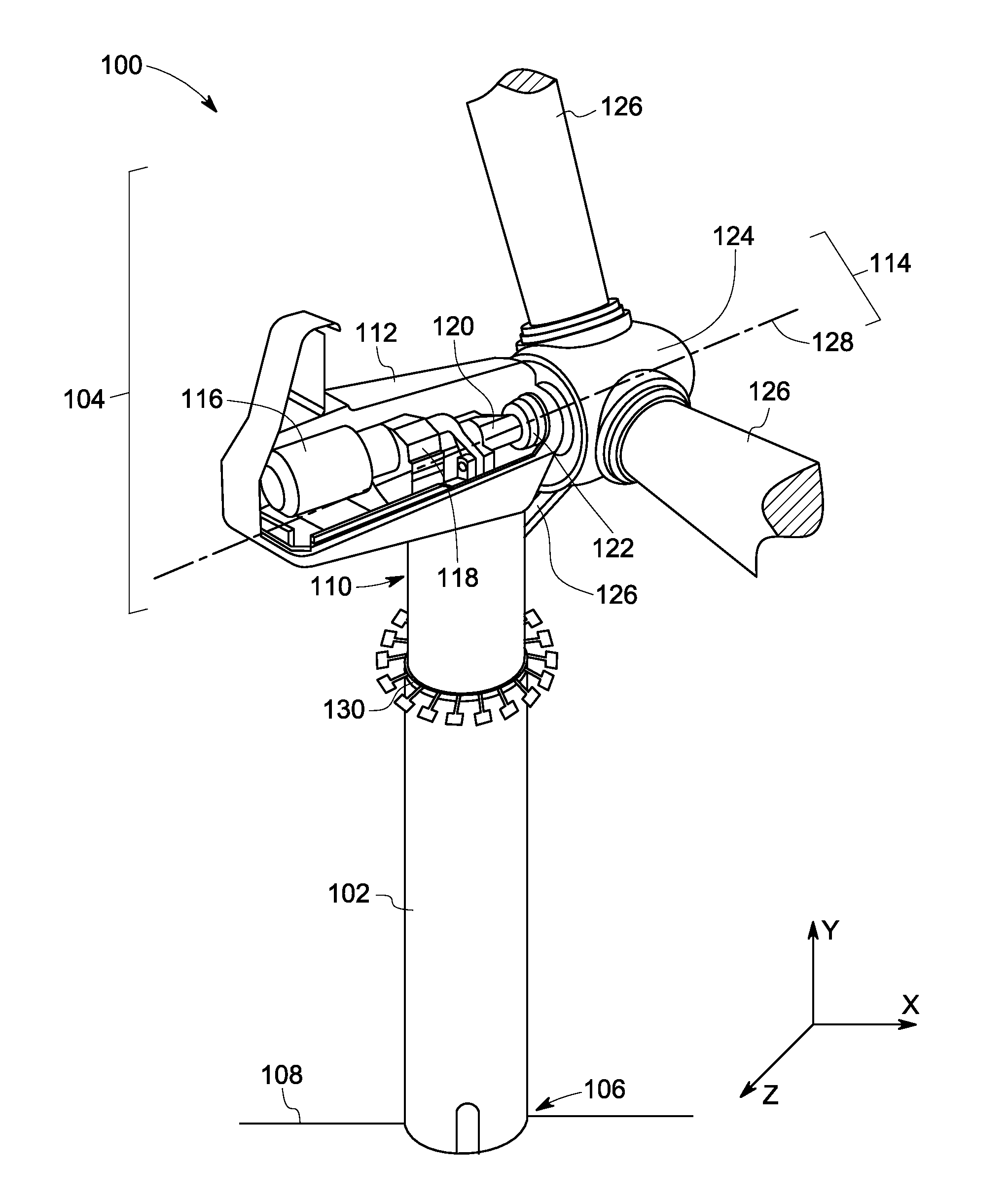 Systems and methods for attenuating noise in a wind turbine