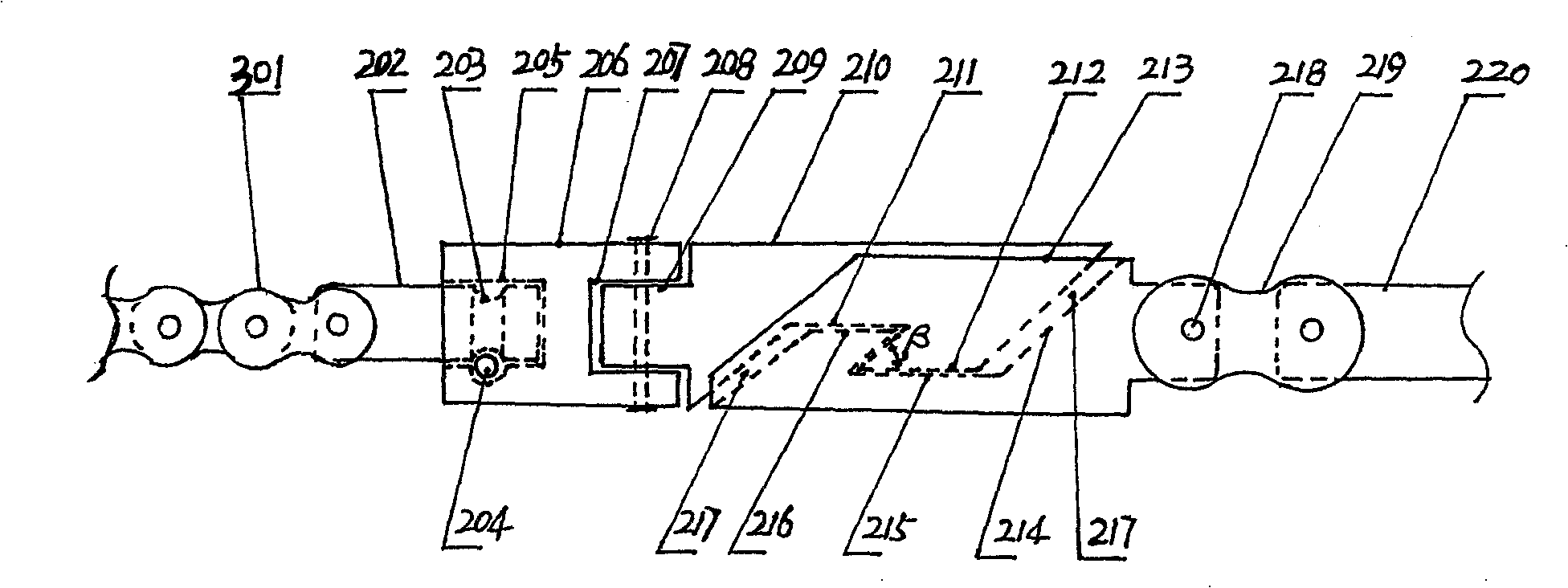 Pulling rod connecting fastener of braider