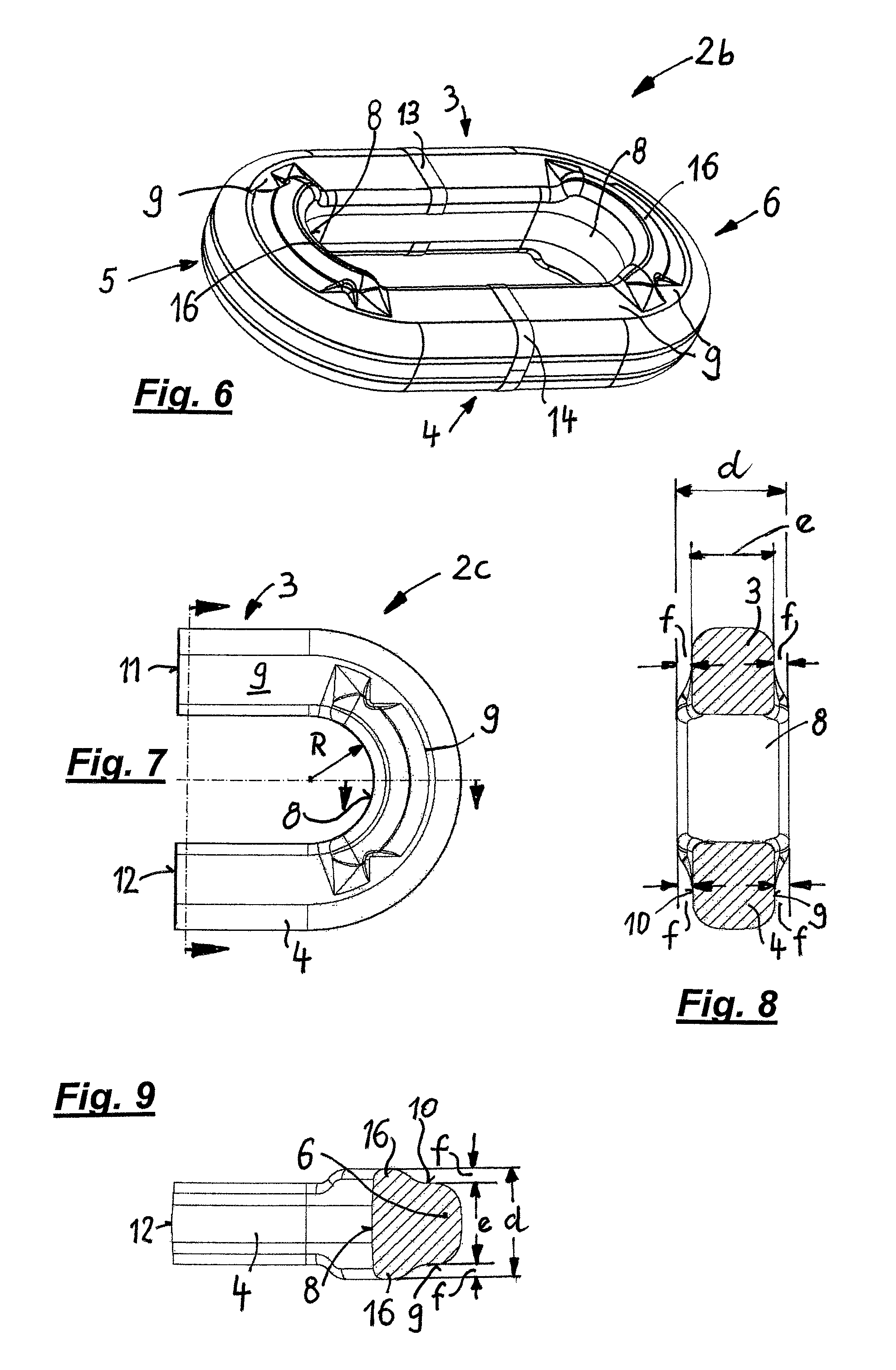 Chain consisting of oval profile chain links, and method for producing a chain of this type