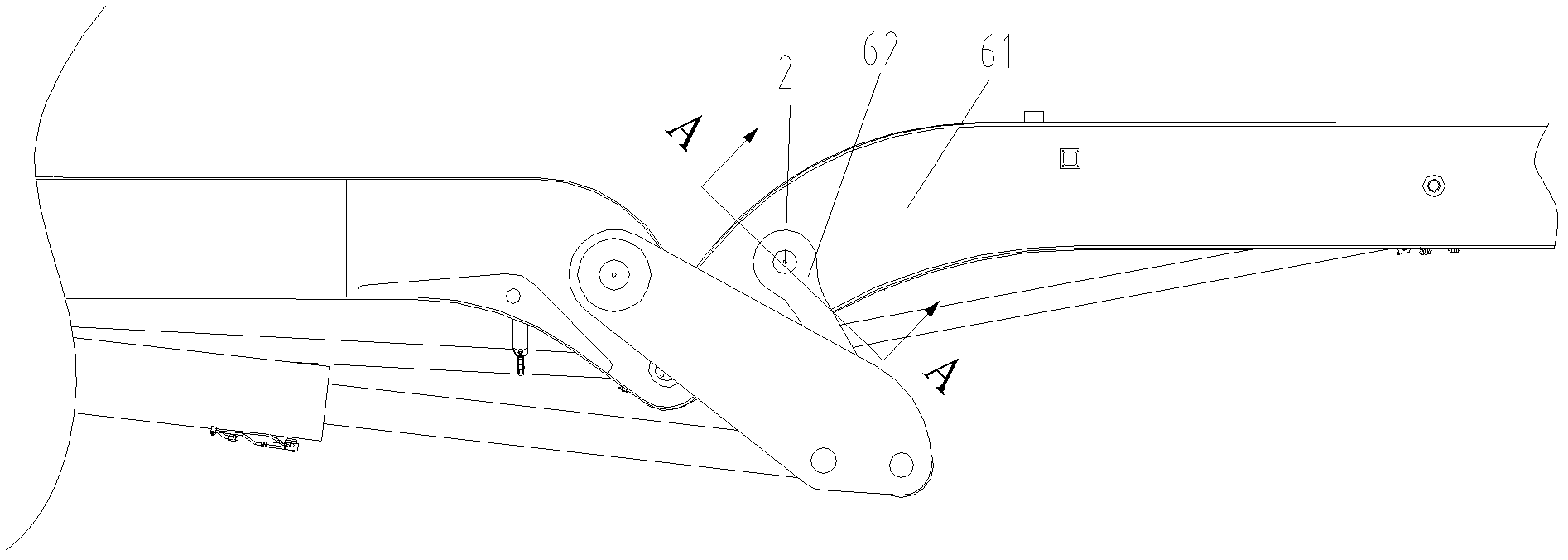 Mounting structure of pin shaft, jib structure of engineering machinery and concrete pumping device