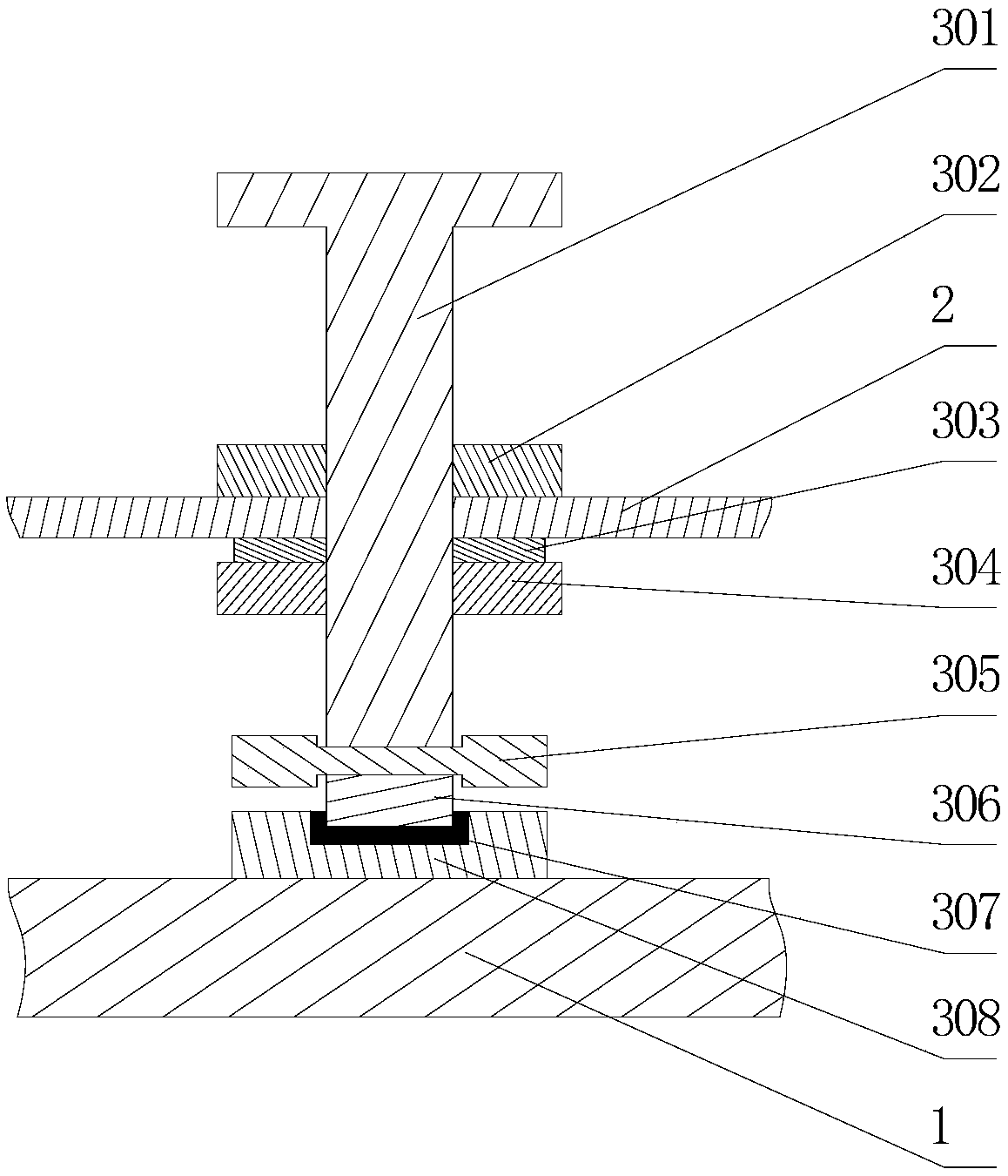 Device and method for installing and fixing profound hypothermia gaseous helium cold screen temperature sensor