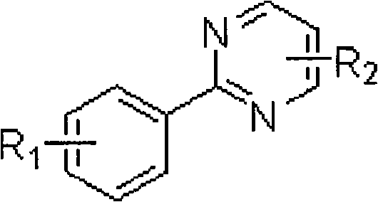 Aryl pyrimidine ortho-single halogen substituted compound and synthetic method thereof