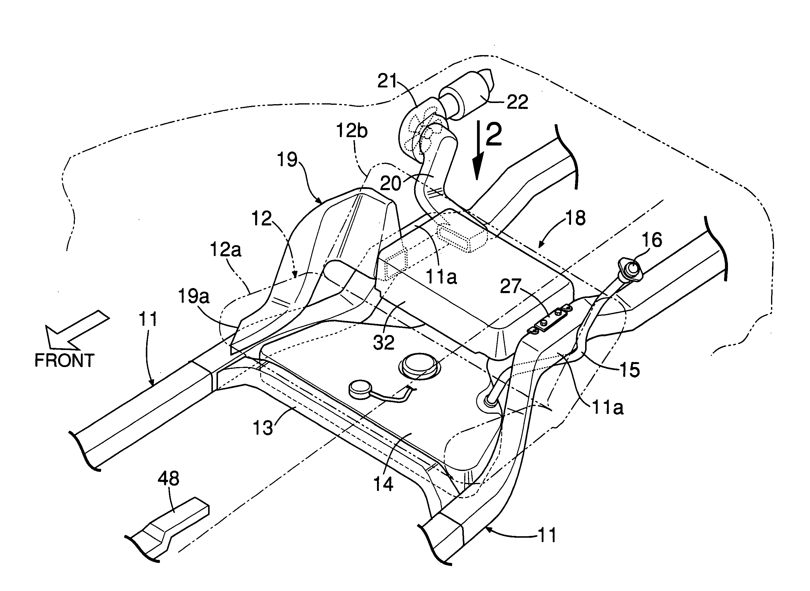 Power source device and battery cooling structure for vehicle