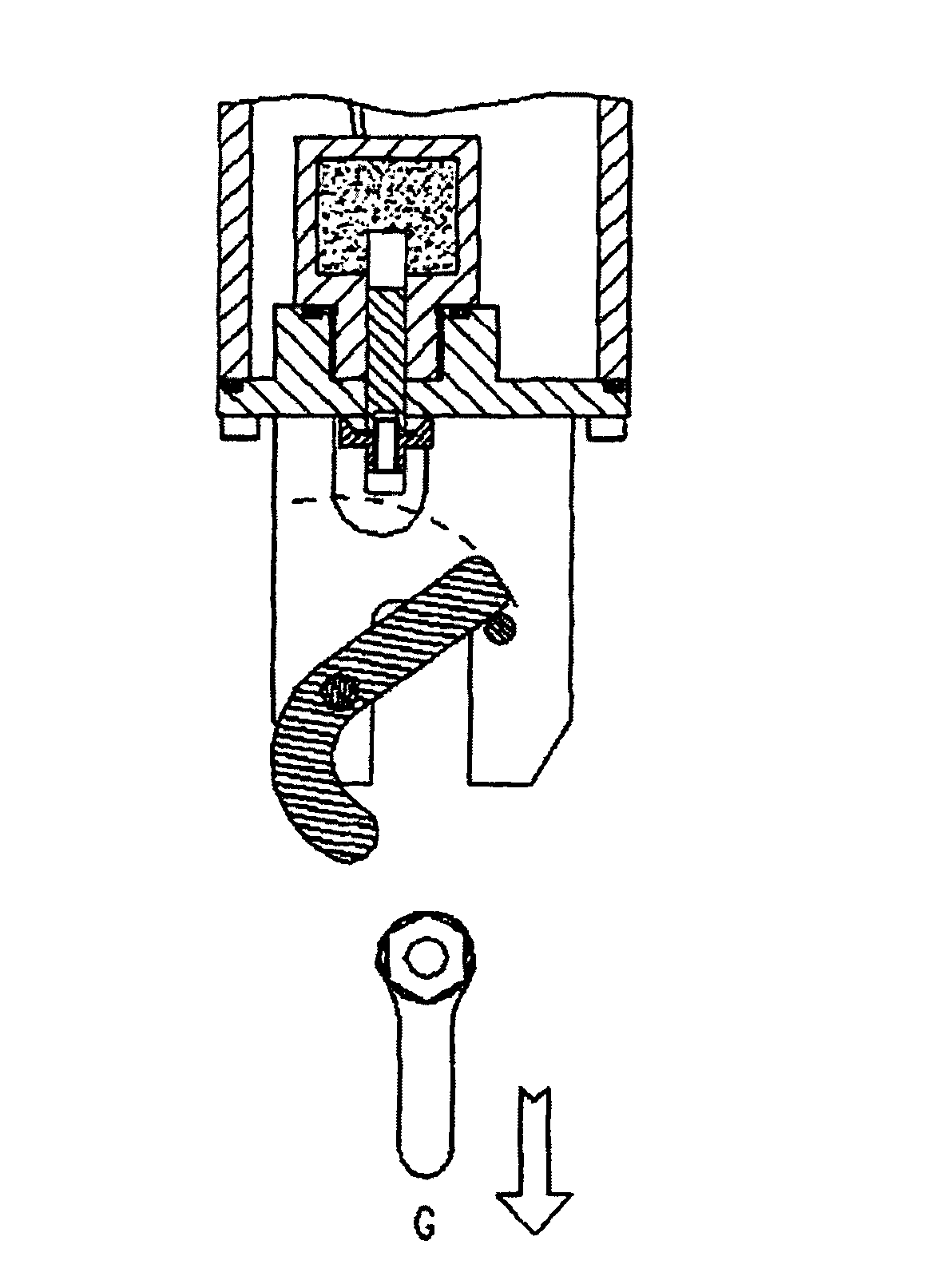 Acoustic releaser actuating mechanism capable of cutting cable