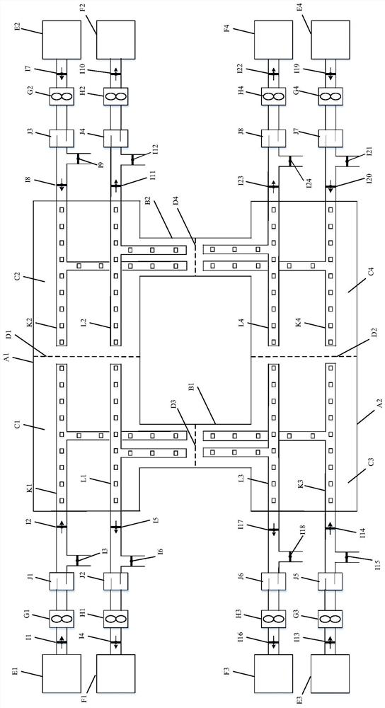 Fire ventilation and smoke exhaust system and method for station hall of separated-island type subway underground station
