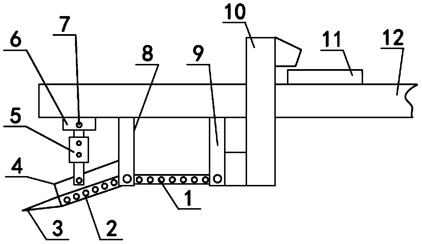 Hydraulic adjustable excavation harvesting mechanism for potato harvester