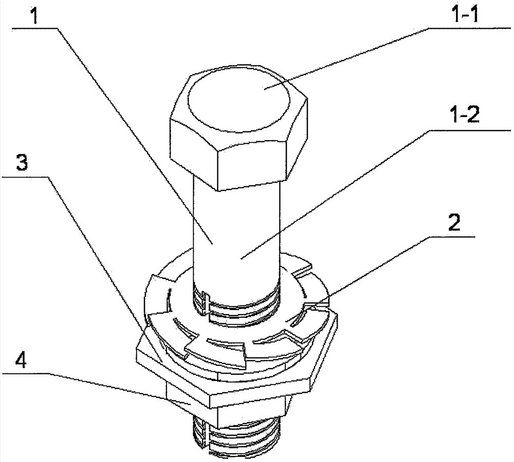 A detachable anti-loosening bolt or screw assembly