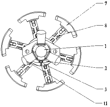 A kind of wind power generating set with variable inertia energy storage flywheel