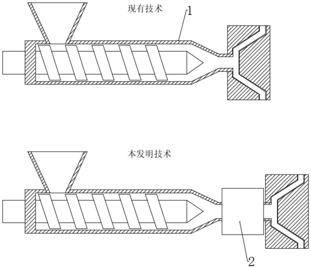 Anti-wear injection device for resin molding