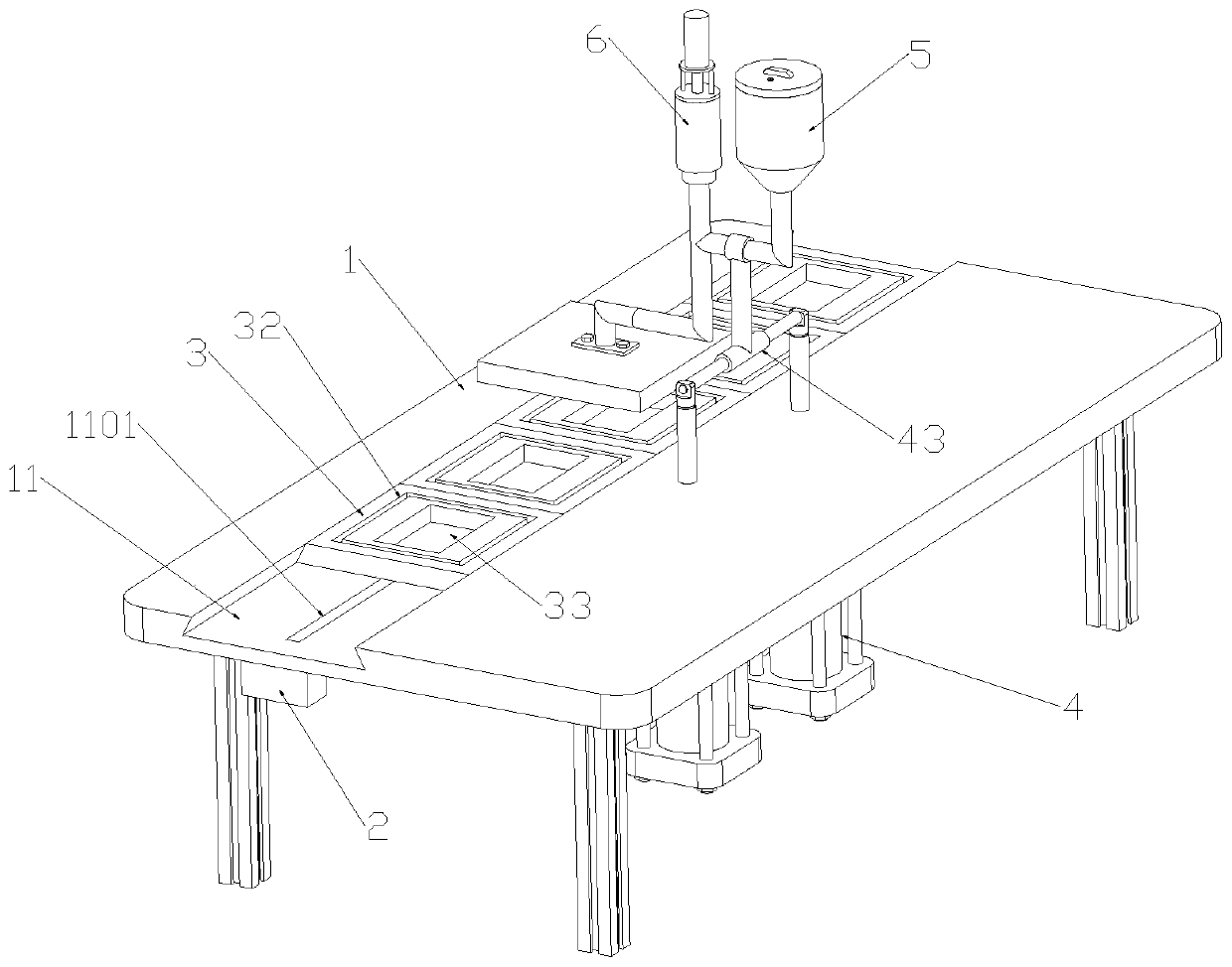 Large-scale forming mechanism for EVA rubber shoes