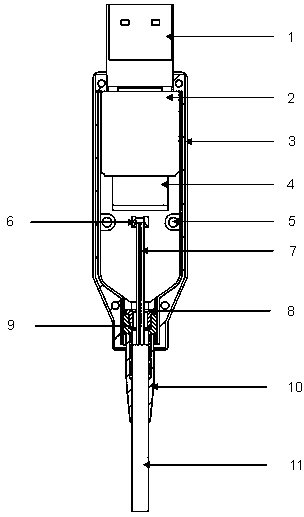 Connecting assembly of USB 3.0 type optical fiber connector