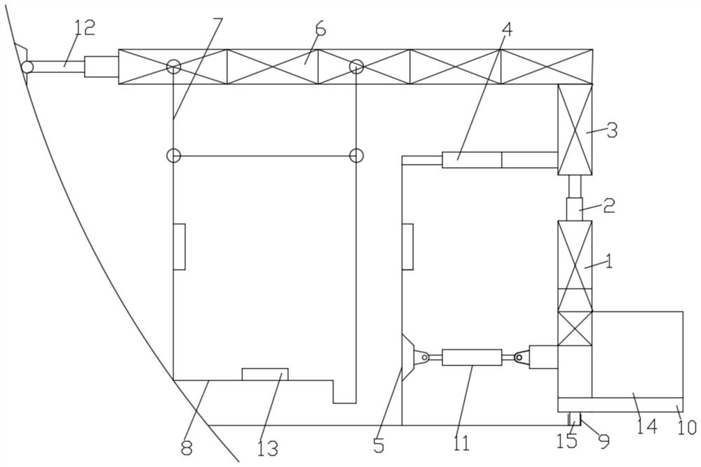 Automatic tunnel ditch cable trough construction rack