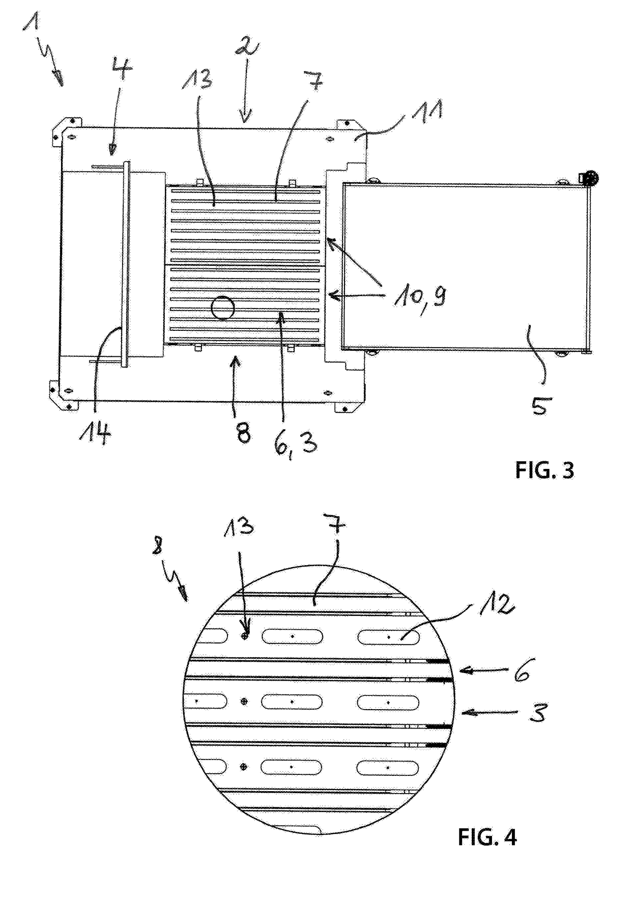 De-stacking device for de-stacking layers of transport pallets with or without intermediary layers