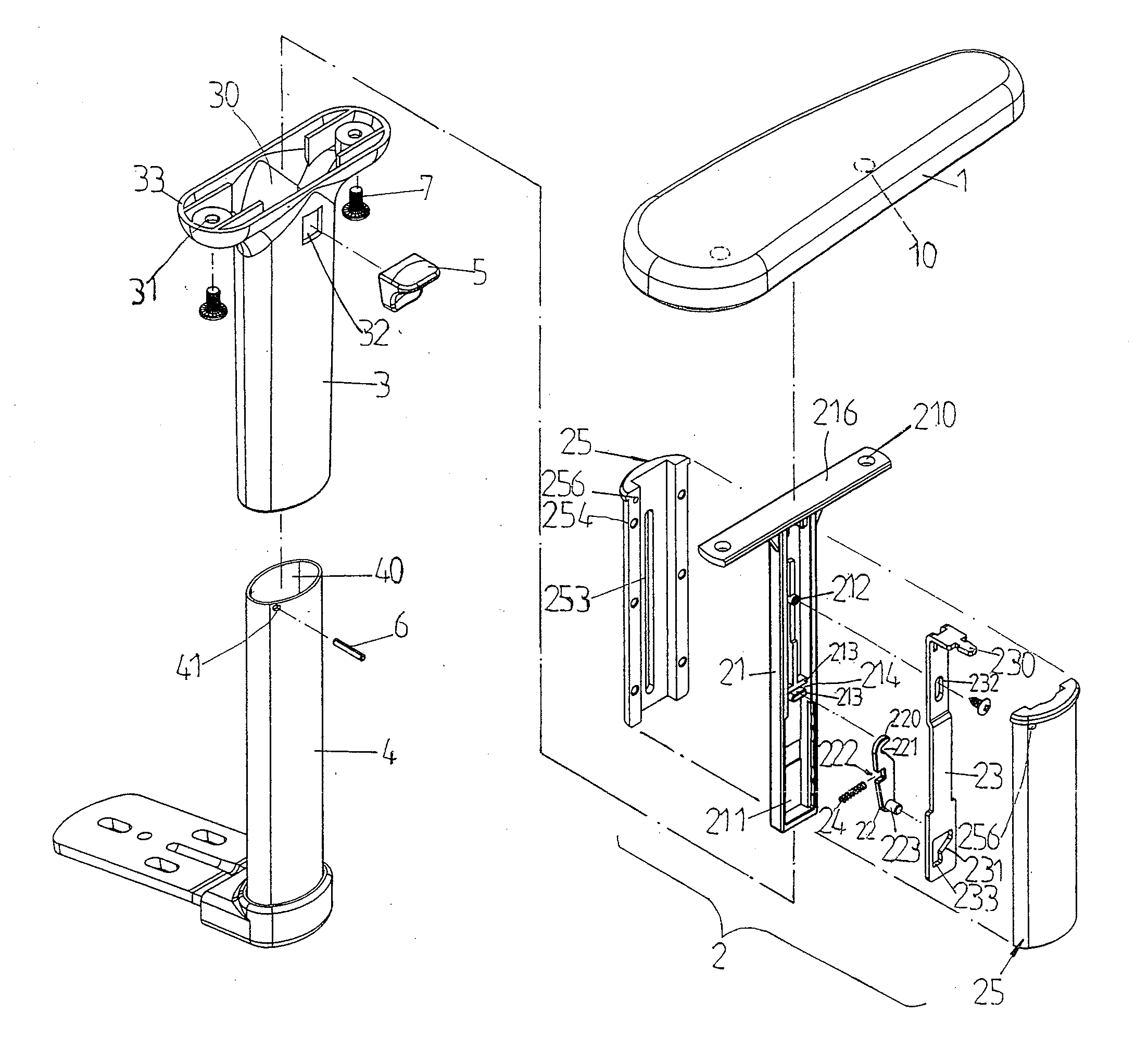 Chair Armrest Assembly Having Adjustable Height