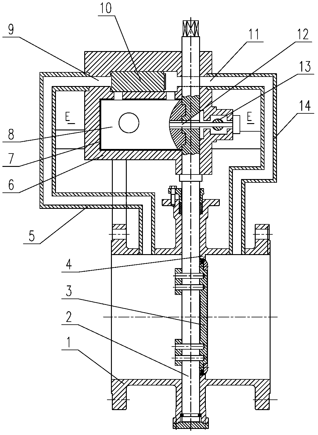 Bi-directional three-eccentric center butterfly valve