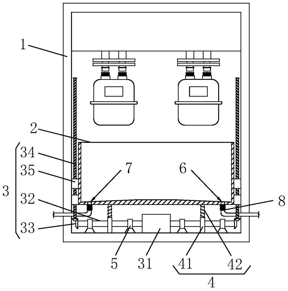 Detection water tank of water tightness detection device