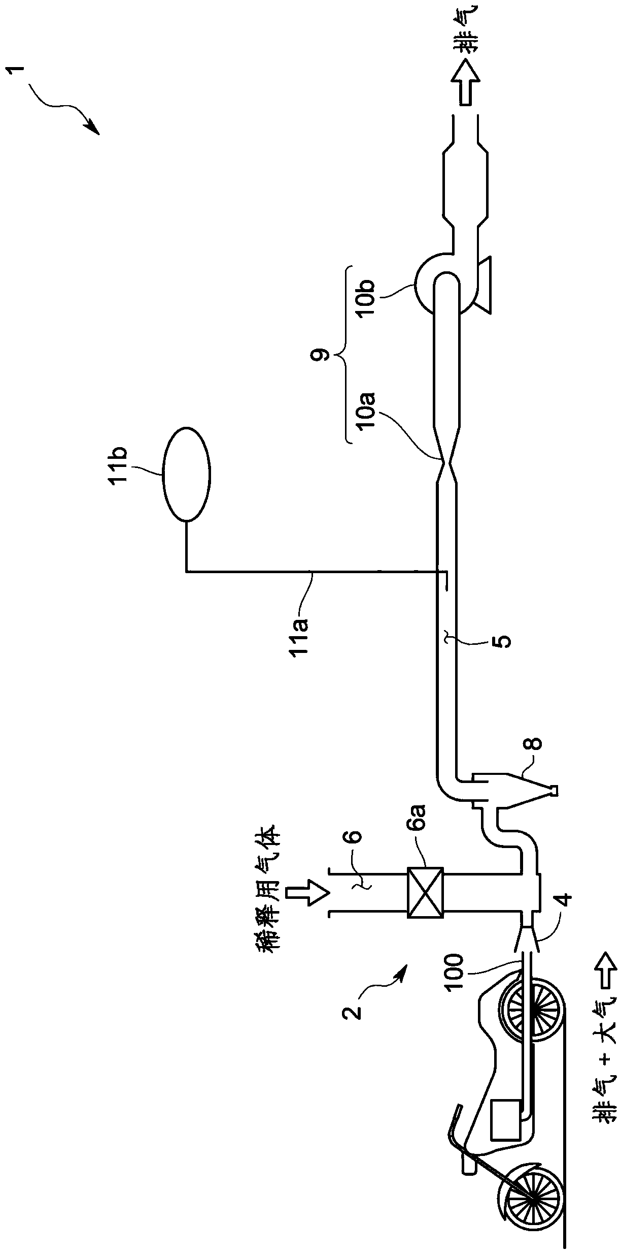 Exhaust gas analysis system and exhaust gas leak detecting method