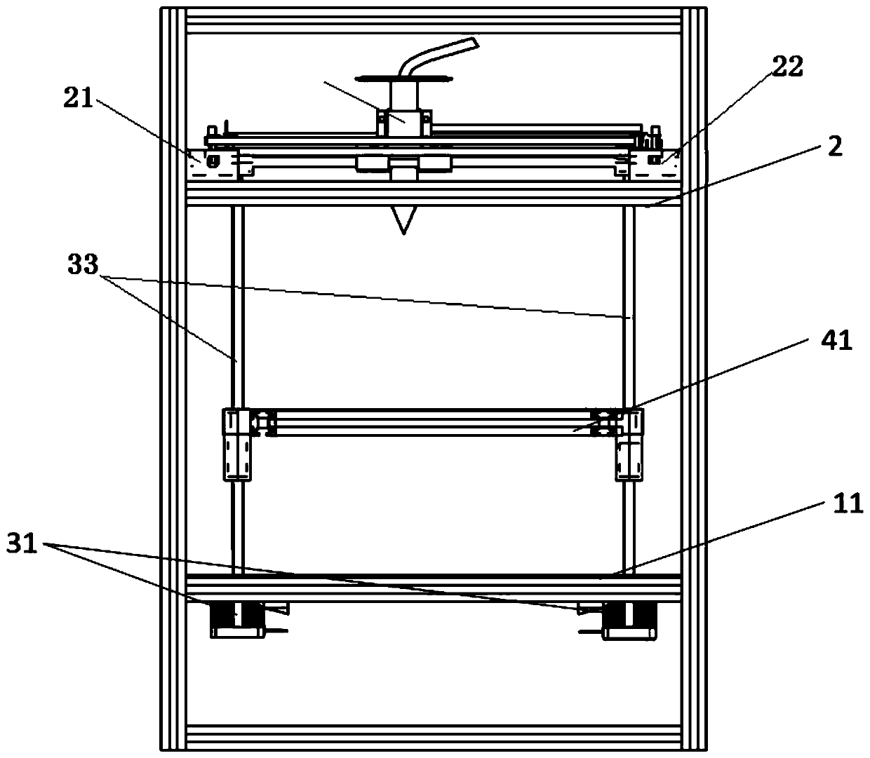 Silica gel 3D printer based on Core XY structure and printing method thereof