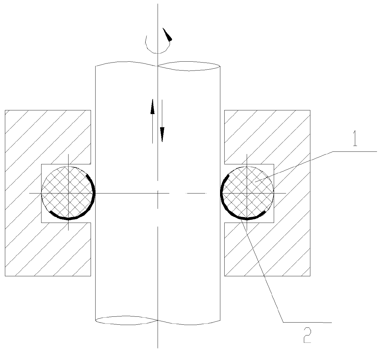 A PTFE rubber-plastic composite self-lubricating O-ring