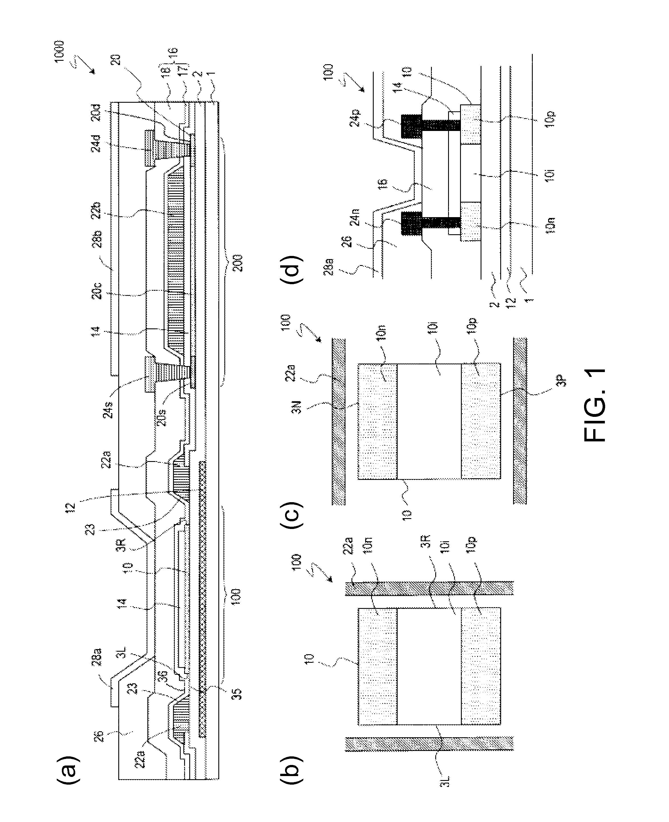 Semiconductor device and display device equipped with same