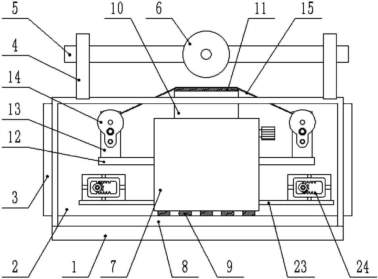 Frame type driving rotor dust treatment device for feed stirring motor