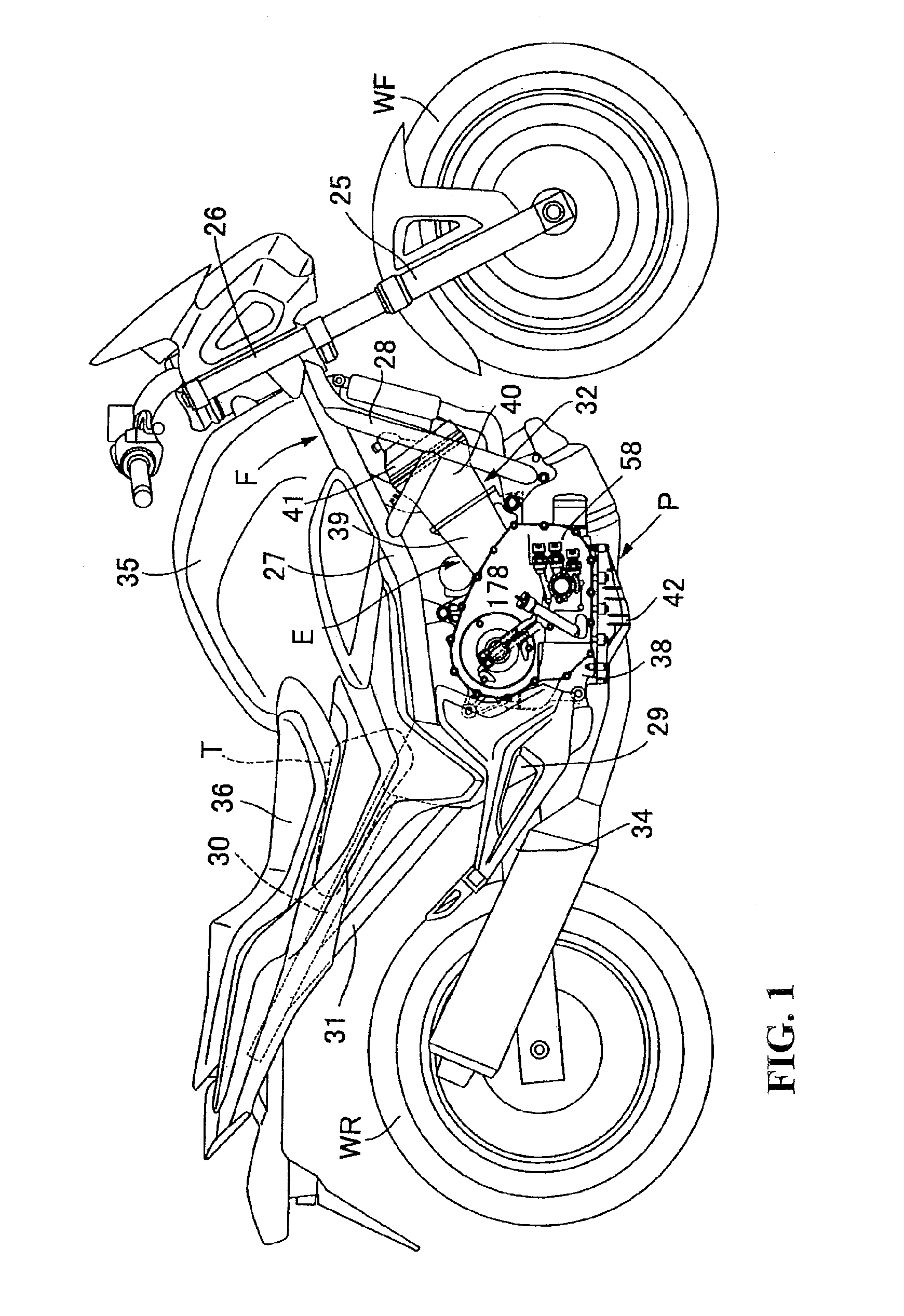 Internal combustion engine and supplying oil path structure for hydraulic clutch in internal combustion engine