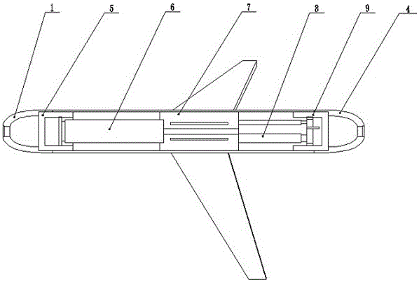 Multi-cabin streamline type underwater dragging body