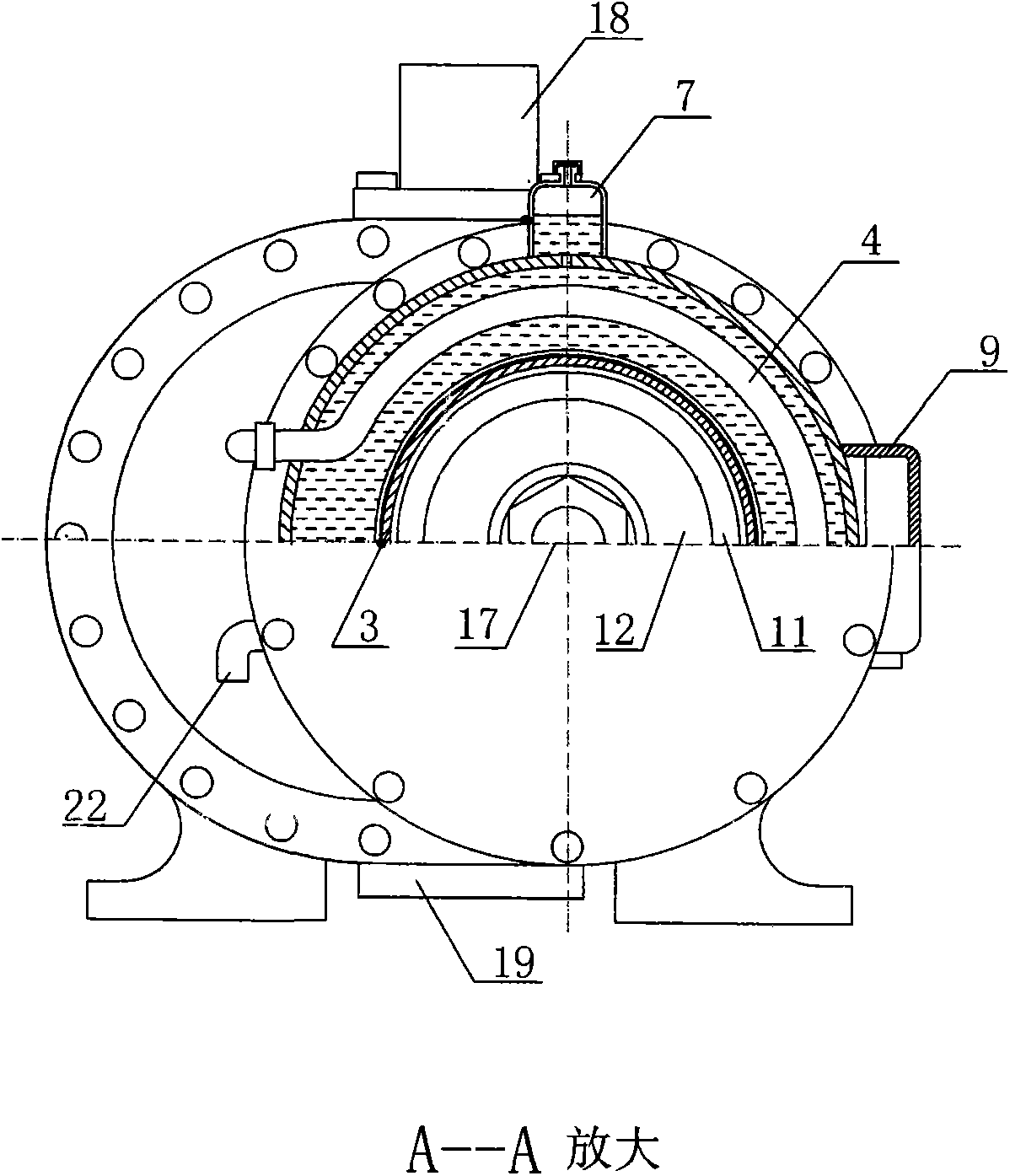 Internal cooling motor system body with pressure resistance cover body