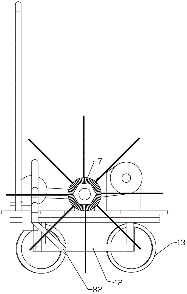 A corn plant leaf picker