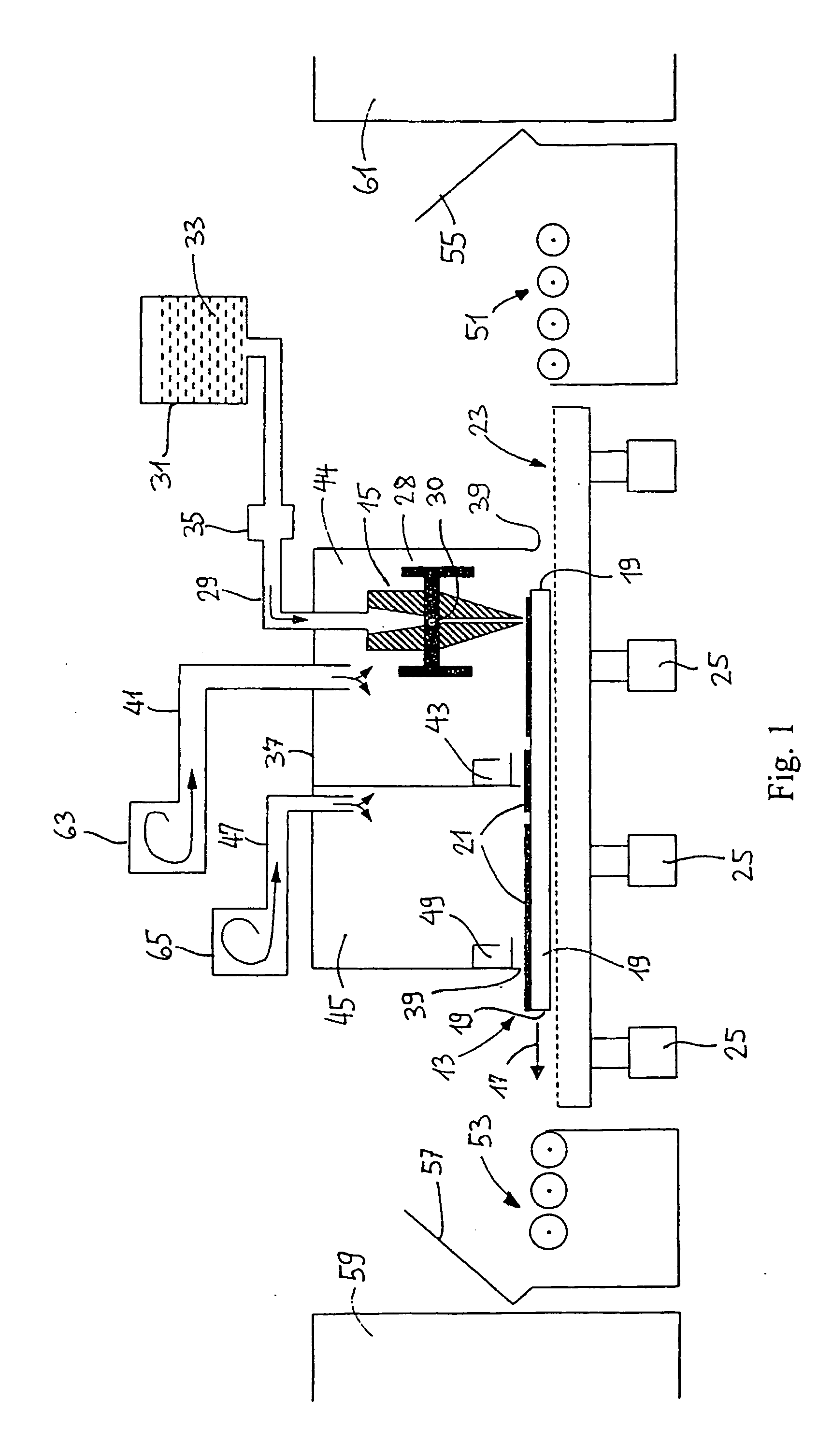 Method and device for the production of an antireflective coating, antireflective coating, and antireflective-coated substrate