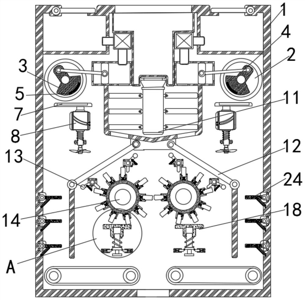 Auxiliary device for hot-method production process of precoated sand before molding