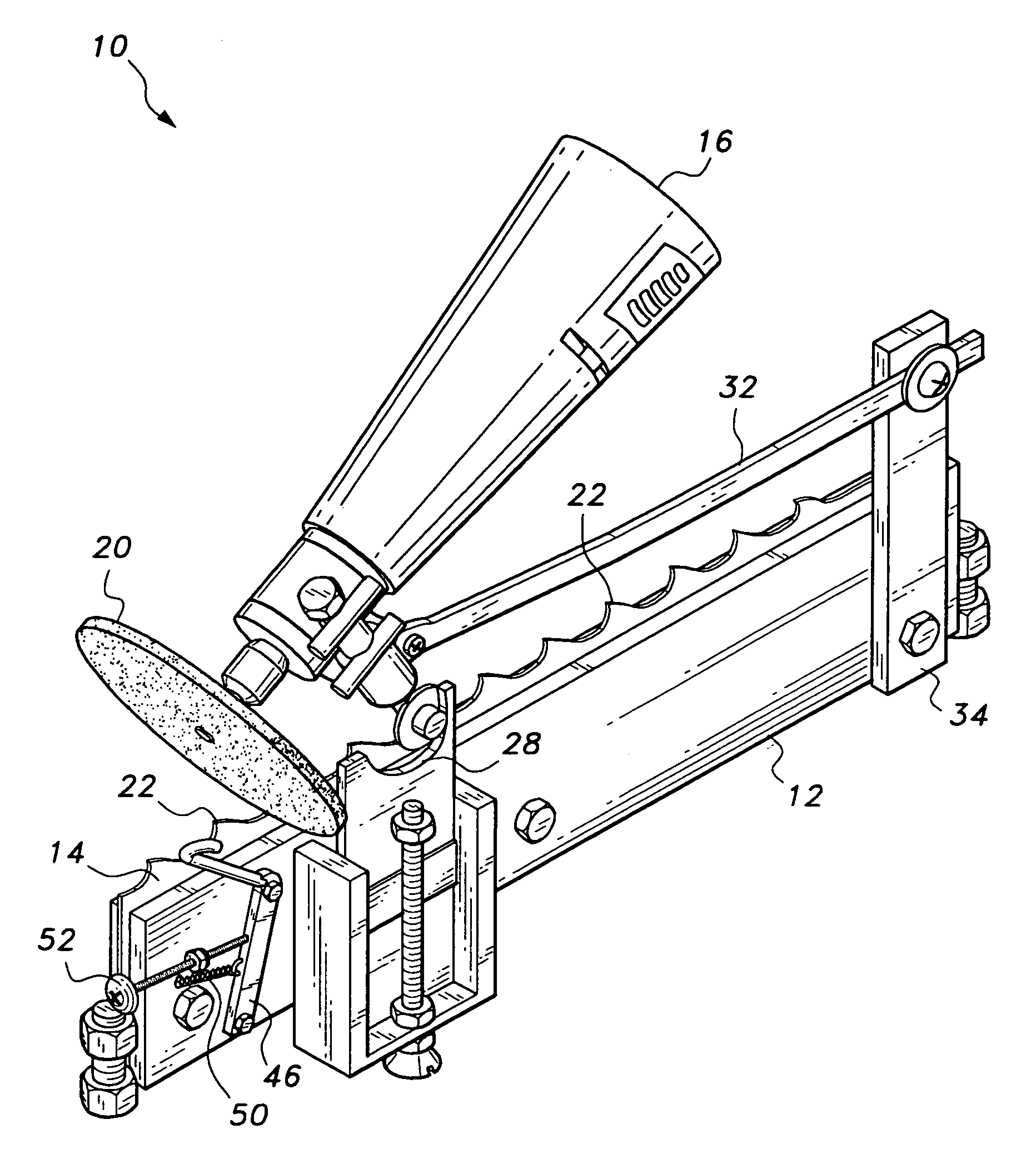 Portable band saw sharpener