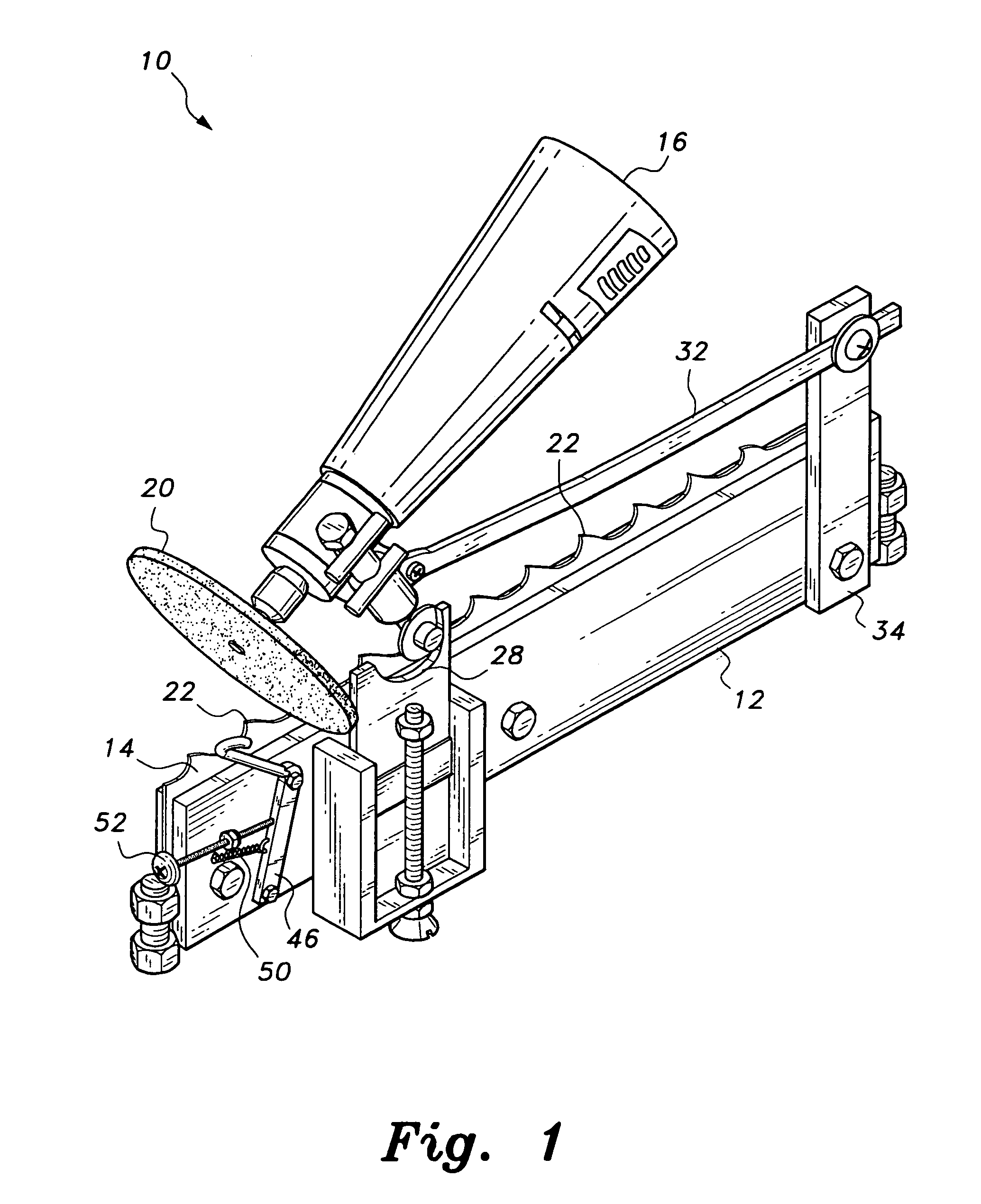 Portable band saw sharpener