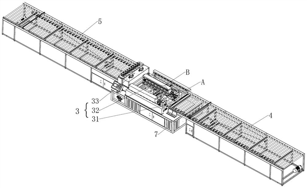 Metal plate cutting and forming production line and production method