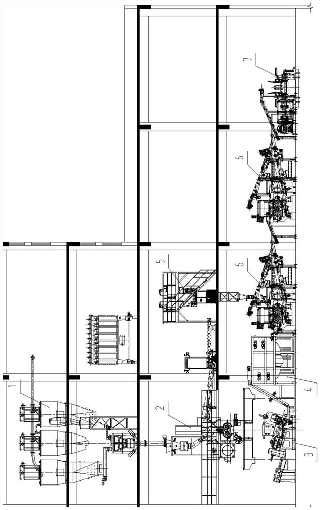 Rubber waterstop low-temperature one-time rubber refining production line