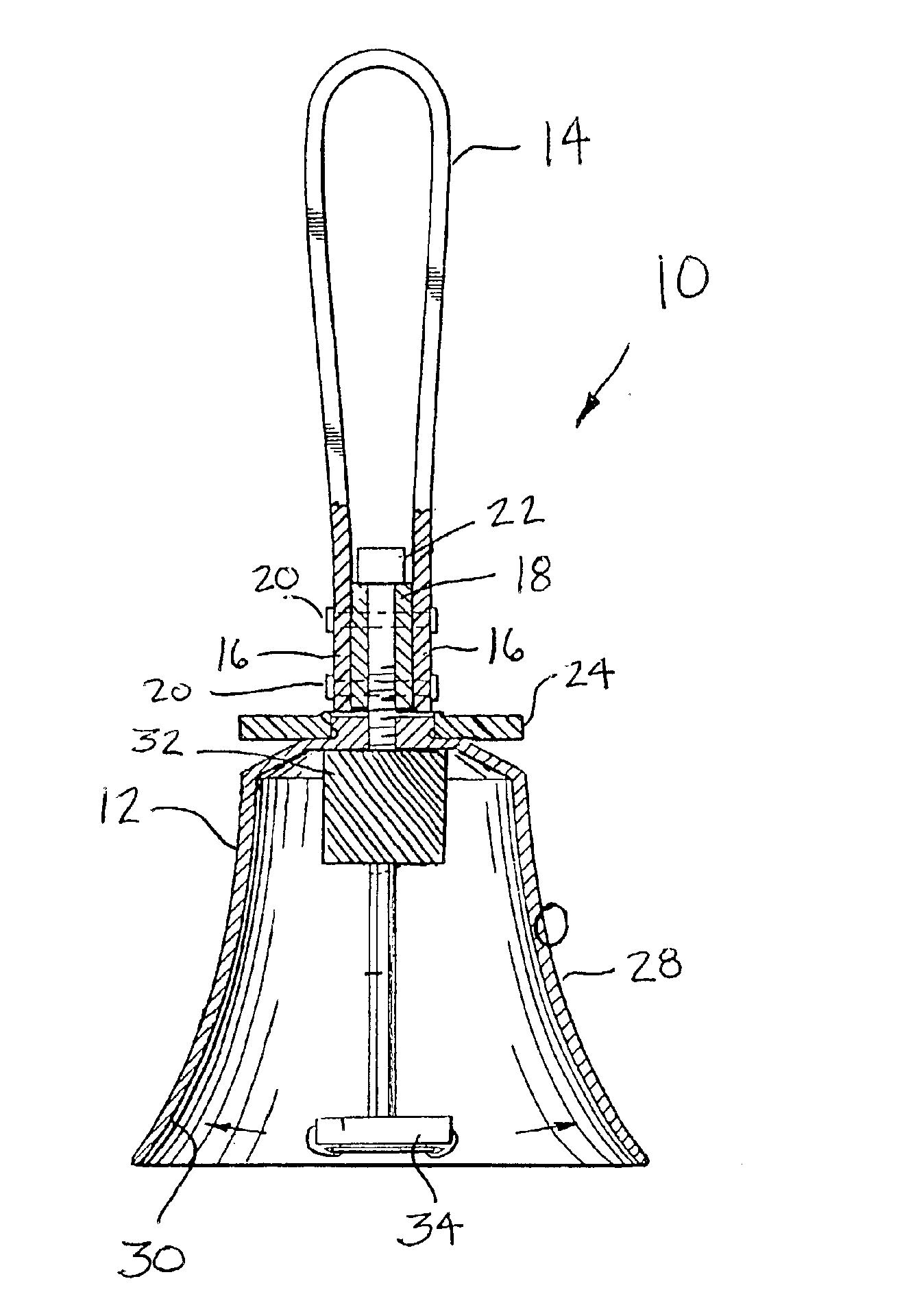 Tarnish-resistant handbell and its method of manufacture