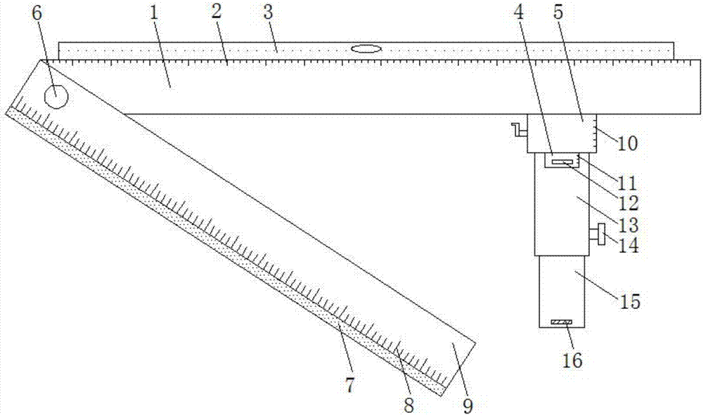 Combined convenient-to-carry side slope measurement ruler