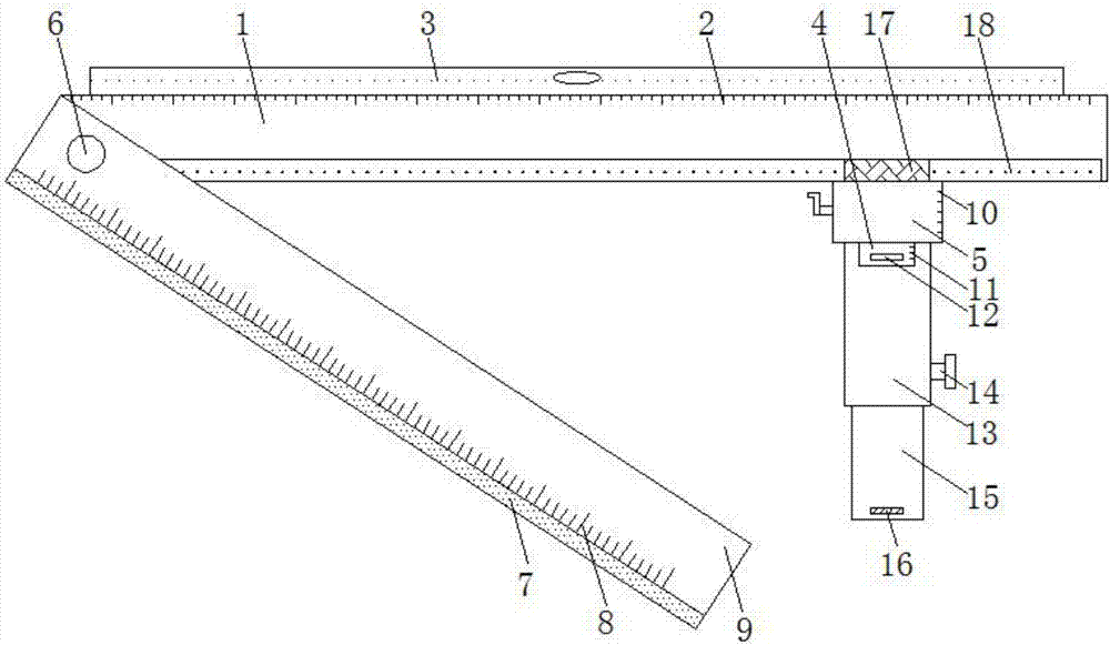 Combined convenient-to-carry side slope measurement ruler
