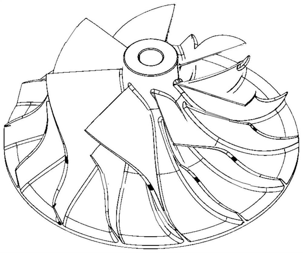 Method for improving blade profile correcting and machining precision of integrally cast impeller of gas compressor