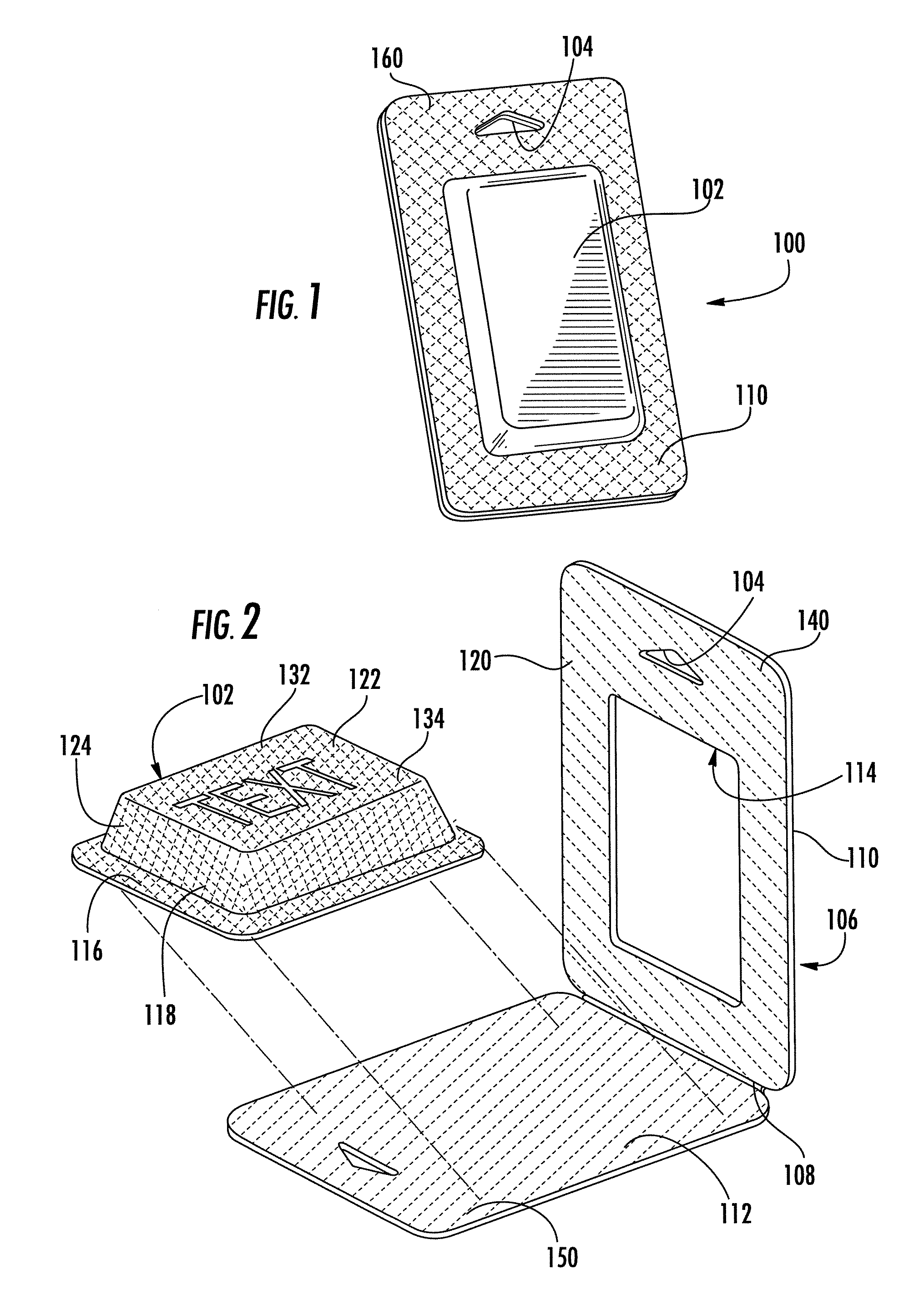 Packaging container having product holding chambers and method for making the same